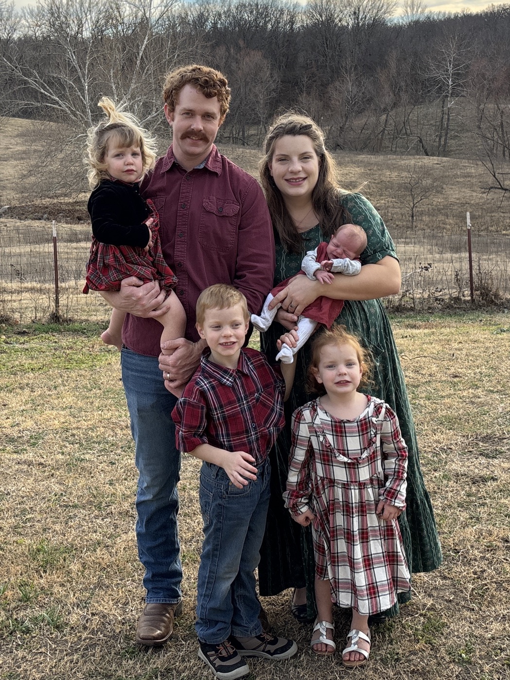 Joseph Nielsen with his wife Sarah and their four children